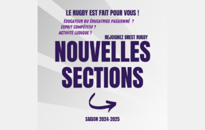 Nouvelles sections au club !